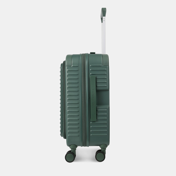YUNO S FP | Troler cabină 55 cm + buzunar frontal + TSA - Hedgren - Duck Green