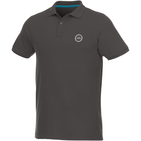 Beryl short sleeve men's organic recycled polo - Storm Grey / 3XL