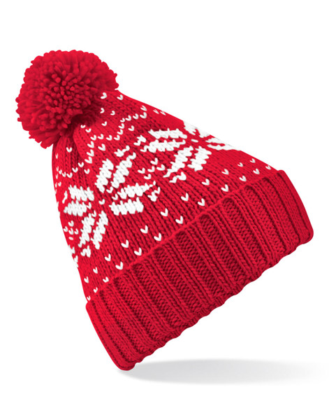Fair Isle Snowstar® Beanie - Black / White / ONE SIZE