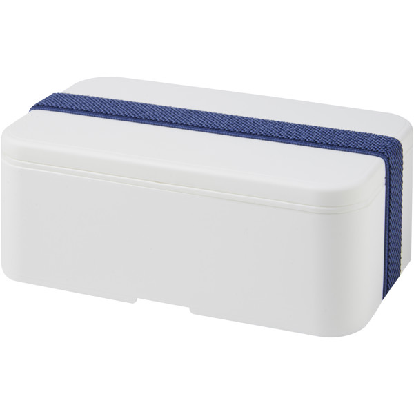 Lunch box MIYO 700 ml à un bloc - Blanc / Bleu