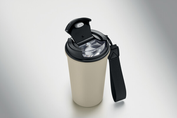 Recycled steel tumbler 400ml Nakano - Beige