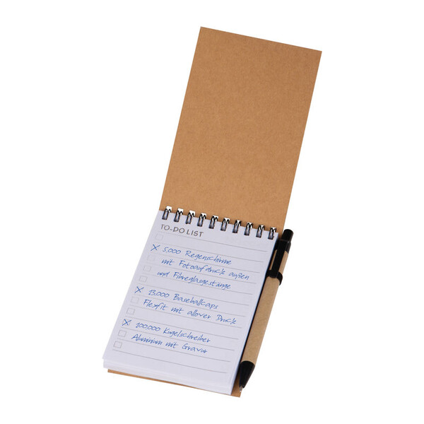 To do pad with pen - Black