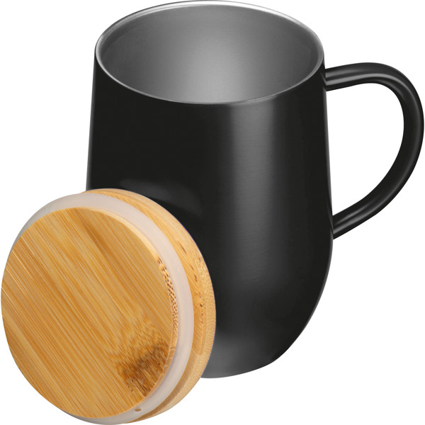 JOHN Dvojstenný hrnček, 300 ml - Black