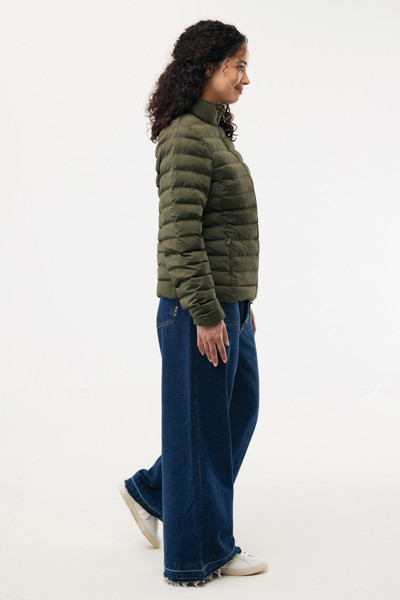 IQONIQ Maiko dámska prešívaná bunda z rec. polyesteru - Khaki / XL