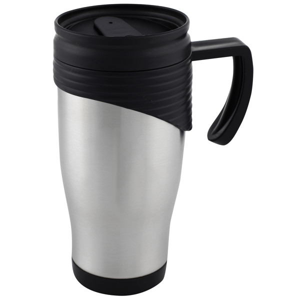 Stainless steel travel mug PIERO - Silvergrey