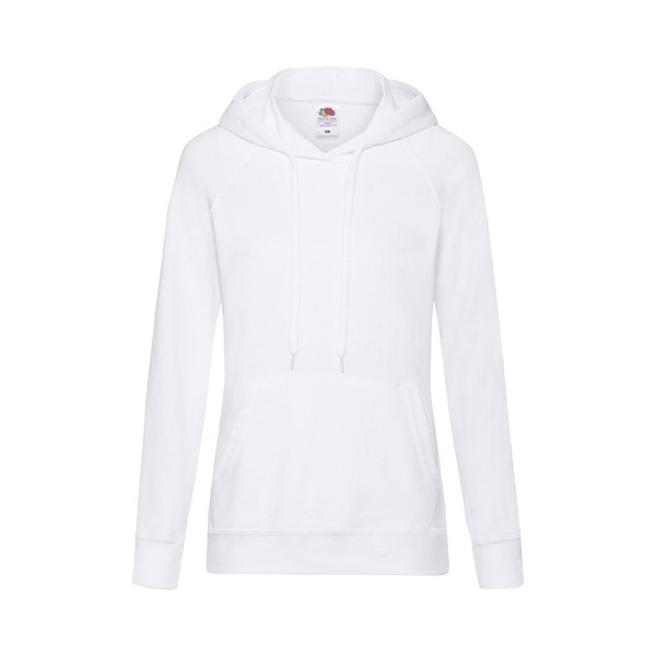Sweatshirt Mulher Lightweight Hooded S - Branco / XXL