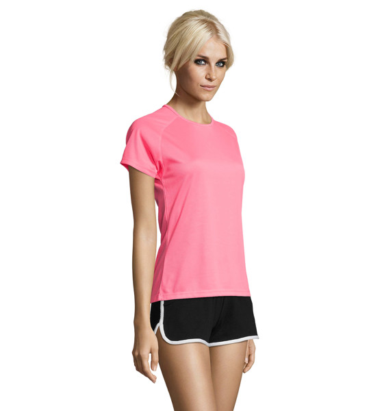 SPORTY WOMEN T-SHIRT  140g - Rosa Neon 2M