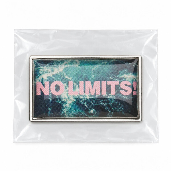 Rectangle metal lapel pin with doming - Nickel