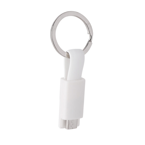 Hook Up USB keyring - White