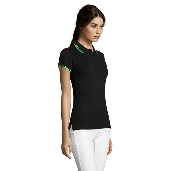 PASADENA pólo mulher 200g Pasadena Women - Preto / LimaXL