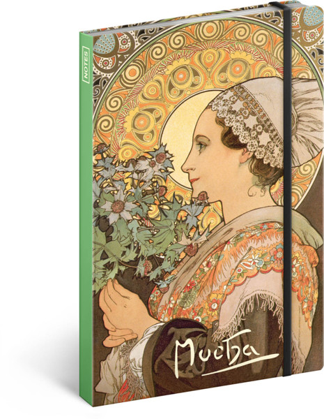 Notique Notes Alfons Mucha – Bodlák, Linkovaný, 13 x 21 cm