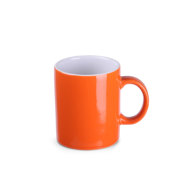 Keramična skodelica Tomek, 210 g, višina 81 mm - Oranžna