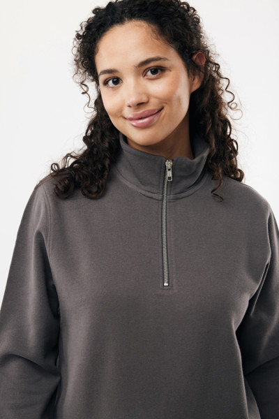 IQONIQ Elgon recycled cotton quarter zip sweater - Anthracite / XL