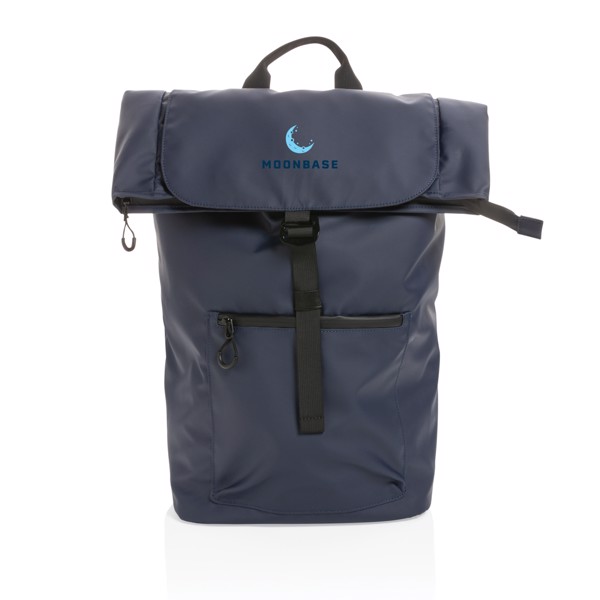 Sac à dos ordinateur 15,6" en rPET déperlant Impact AWARE™ - Bleu Marine