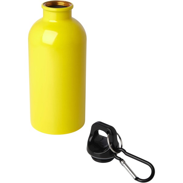 Borraccia da 400 ml in acciaio inossidabile certificato RCS a parete singola con moschettone Oregon - Giallo