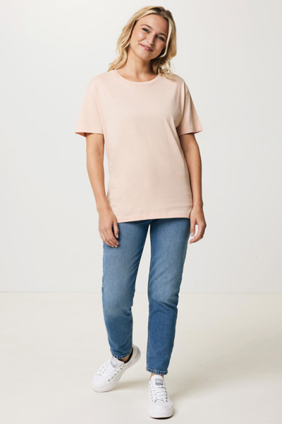 Iqoniq Yala women lightweight recycled cotton t-shirt - Peach Nectar / L