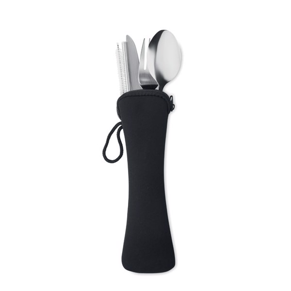 Cutlery set stainless steel 5 Service - Black