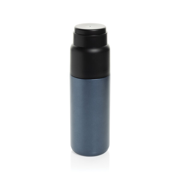 Bouteille isotherme 500ml avec tasse Thermocup RCS - Bleu Marine