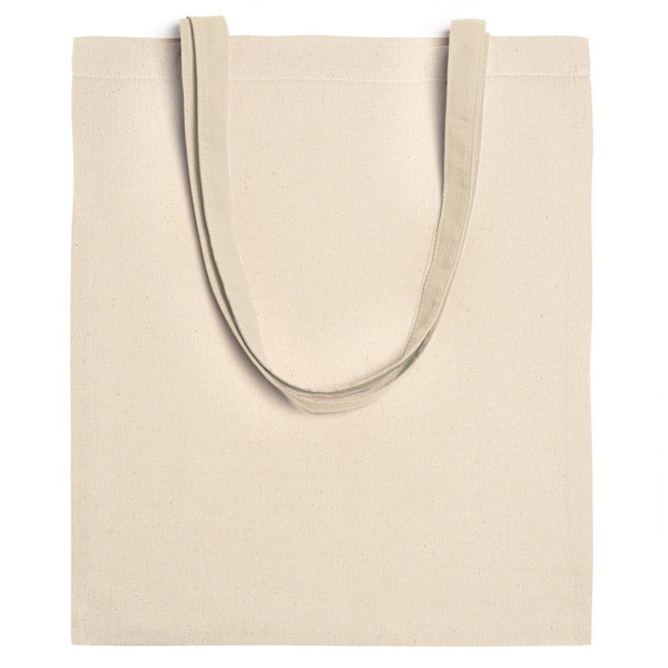 Bolsa de tela personalizada de algodón 240 g/m² con asas largas reforzadas