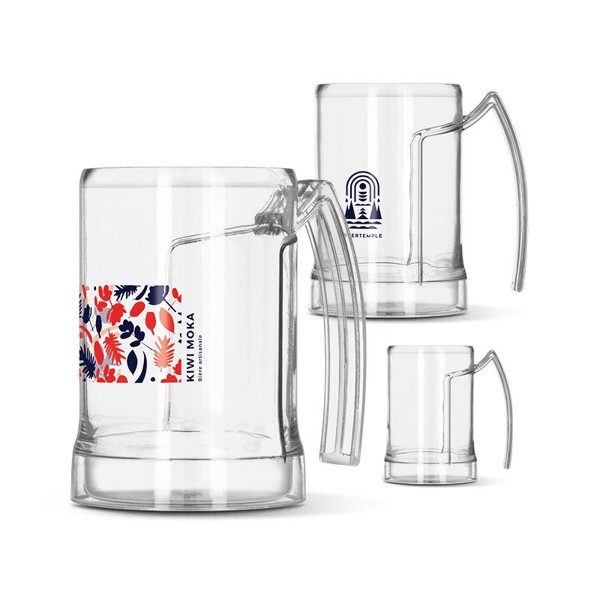 MUG CHOPE DE BIERE PLASTIQUE (TRITAN) 50 cl RAS BORD