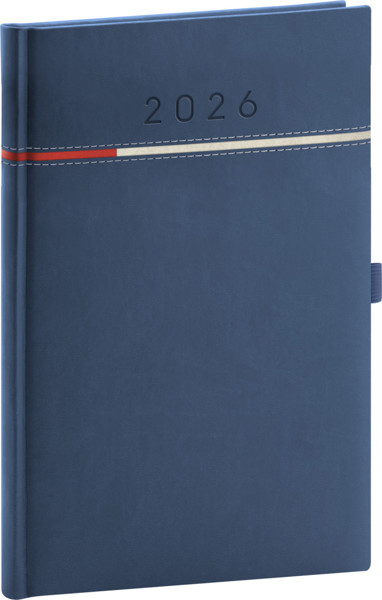 Notique Týdenní Diář Tomy 2027, Modro-Červený, 15 x 21 cm