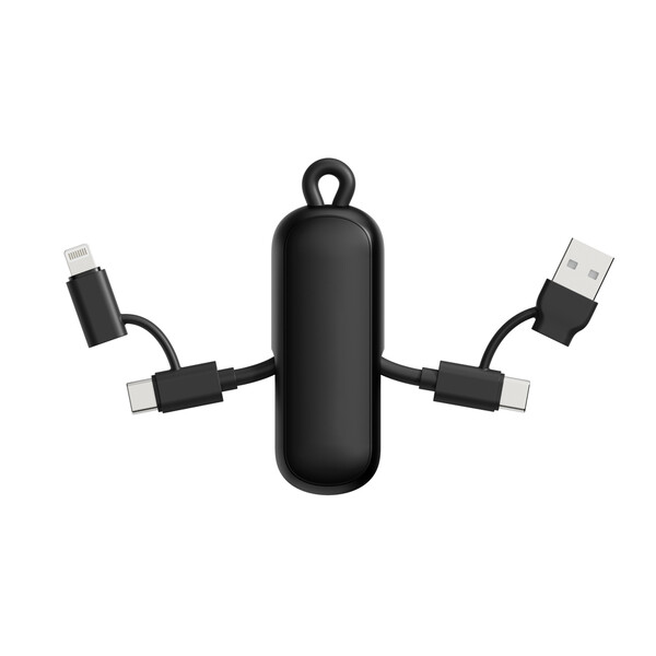 Urban Vitamin Dublin 100W 4-v-1 kabel na klíčenku - Černá