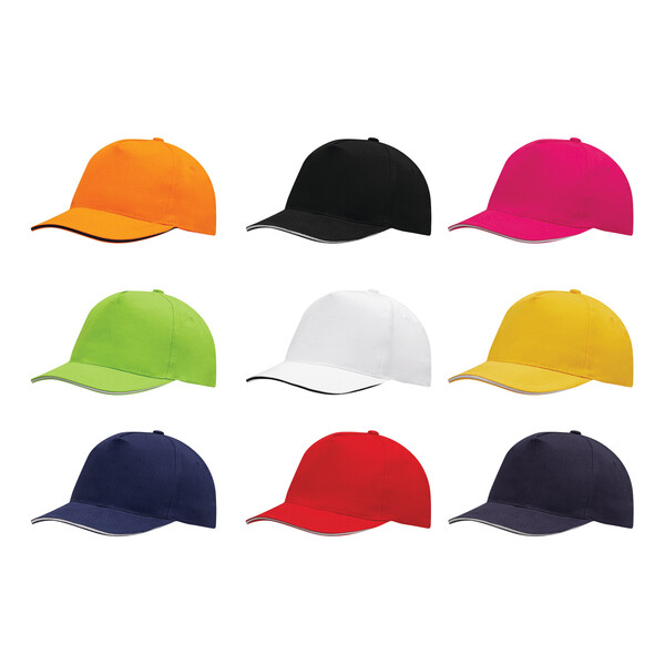 5 Panel Sandwich Cap Walk - Yellow