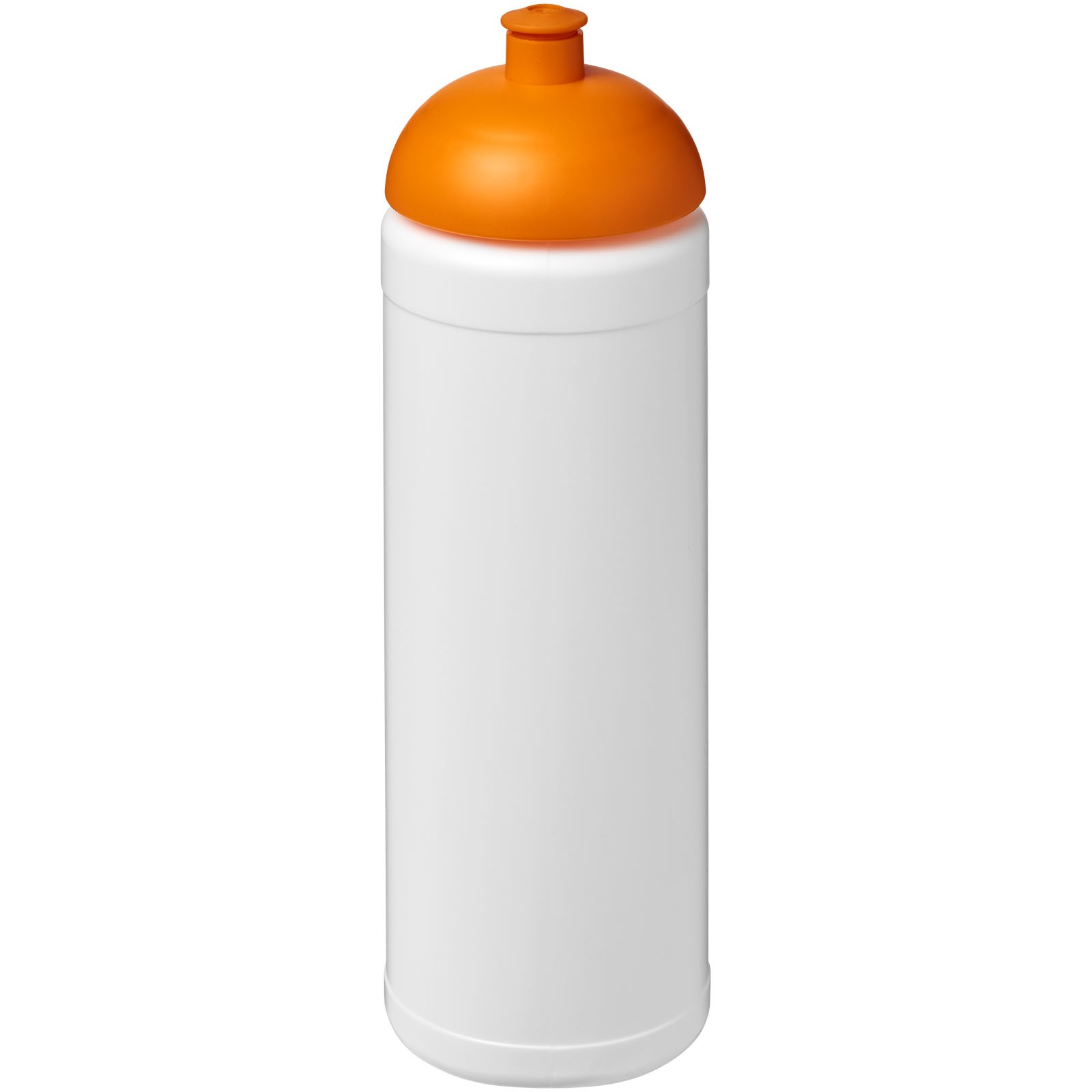 Bidon Baseline® Plus o pojemności 750 ml z wypukłym wieczkiem - Biały / Pomarańczowy