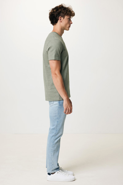 T-shirt en coton recyclé non teinté Iqoniq Manuel - Heather Green / XS