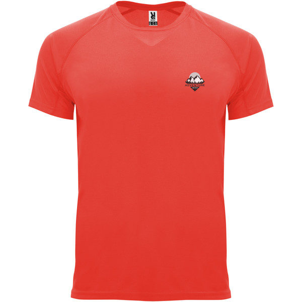 T-shirt de sport Bahrain à manches courtes pour enfant - Fluor Coral / 12
