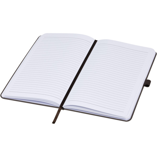 Fabianna crush paper hard cover notebook - Coffee Brown