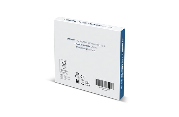 Miroir compact à LED 350 mAh