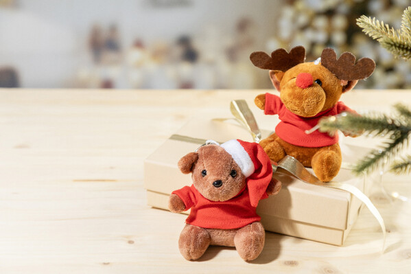 Plush Christmas Teddy Bear Keyring Julnalle