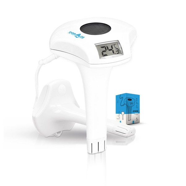 THERMOMETRE DE PISCINE A RECHARGE SOLAIRE
