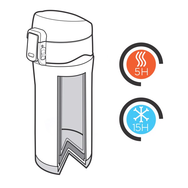Termo lonček 300 ml Easy Lock - Bela /Črna