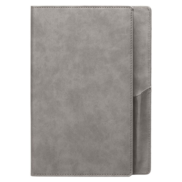 Memento PU Suede Texture Journal - A5 - Grey / Silkscreen