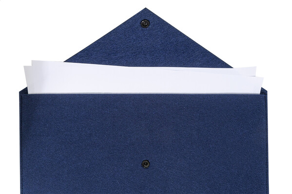 Porte-Documents En Rpet Refelt Slim - Bleu Foncé