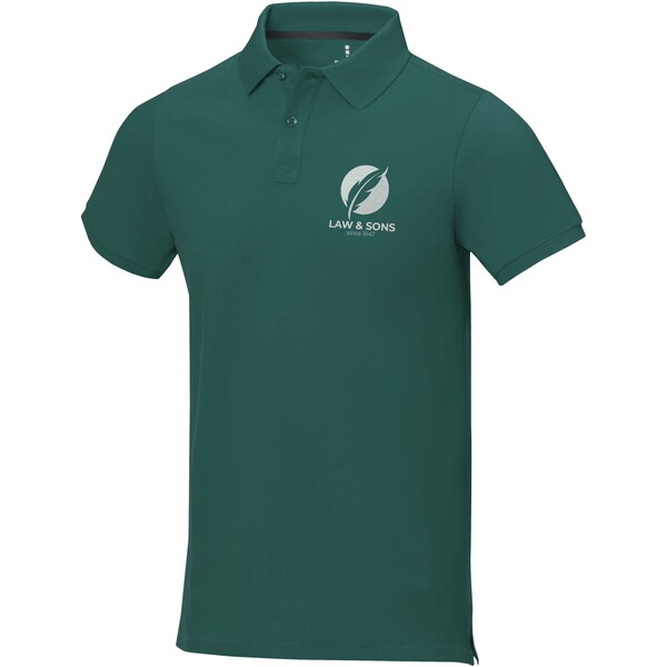 Polo de manga curta para homem de 200 g/m² Calgary - Verde floresta / S
