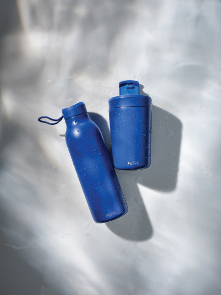 Mug 300ml en acier recyclé RCS Avira Alya - Bleu Royal