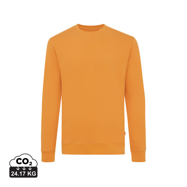 Sweater à col rond en coton recyclé Iqoniq Zion - Sundial Orange / XXXL