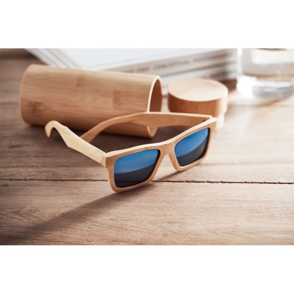 MB - Sunglasses and case in bamboo Wanaka