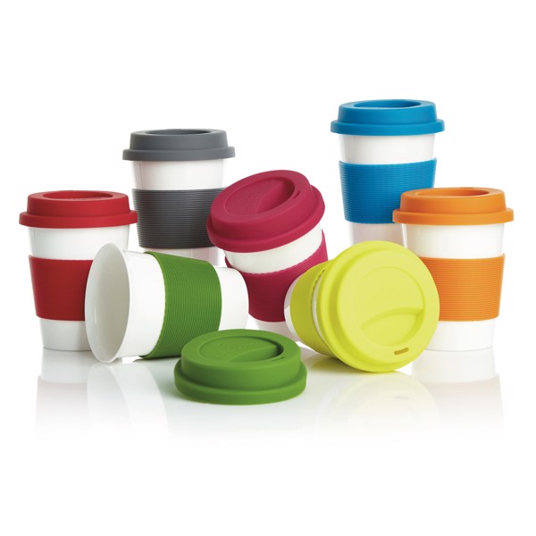 Xd Collection PLA tumbler 350ml,BPA free - Grey / White