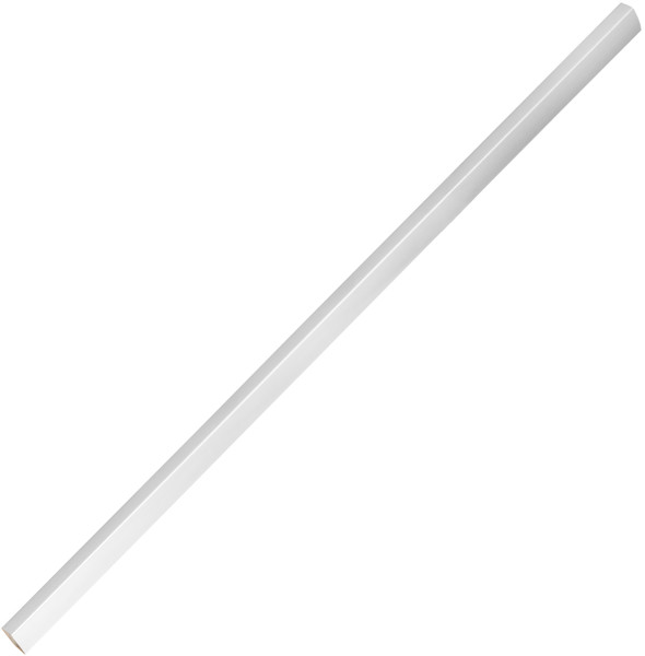 Carpenter's pencil, angular-oval, sharpened - White - White