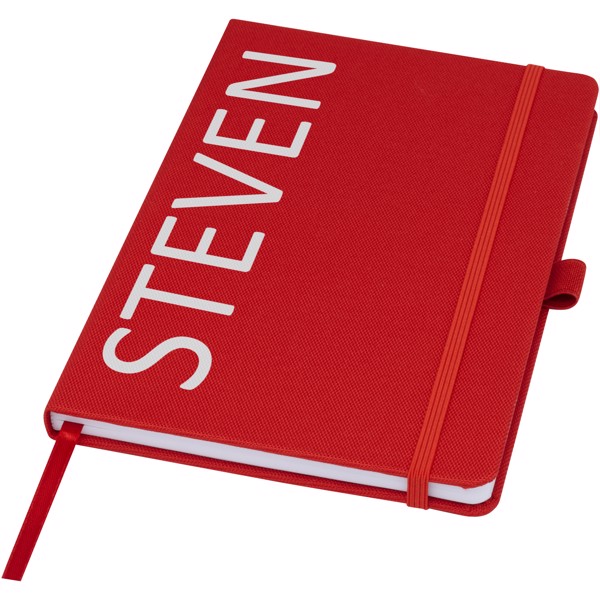 Caderno A5 de papel reciclado com capa RPET "Honua" - Vermelho