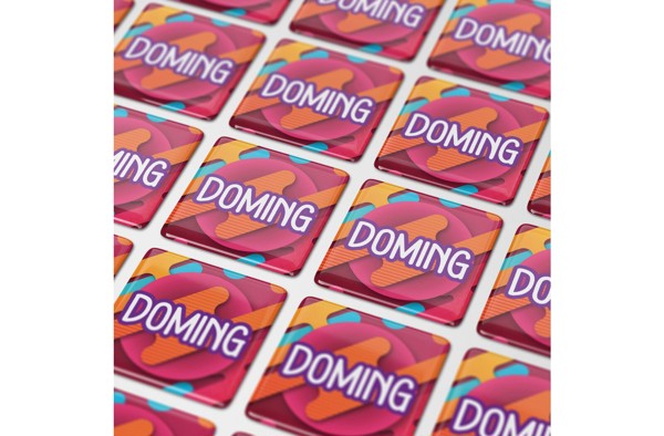 Doming Square 25x25 mm - White