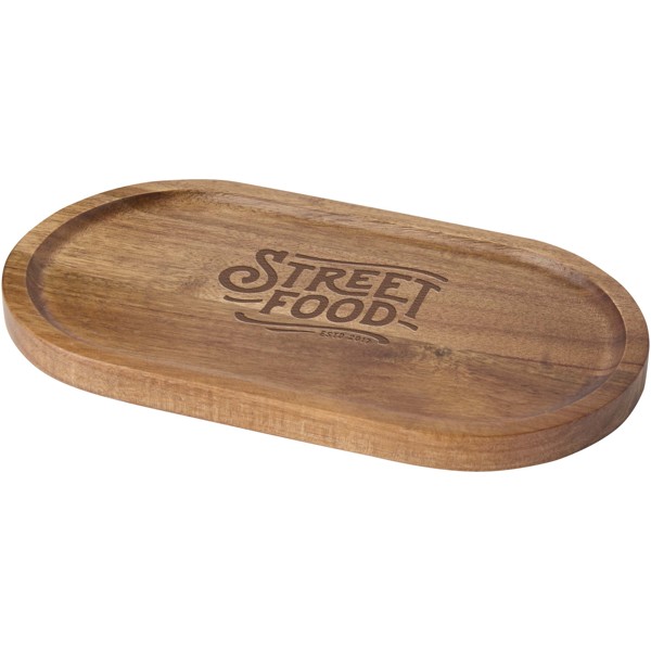Edge acacia wood serving tray
