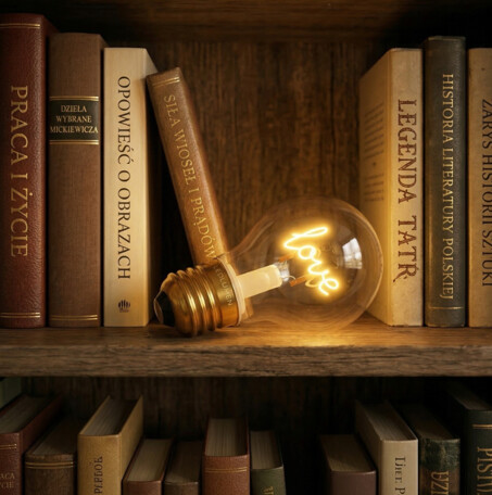 LED decoration in the shape of a light bulb - WHITE