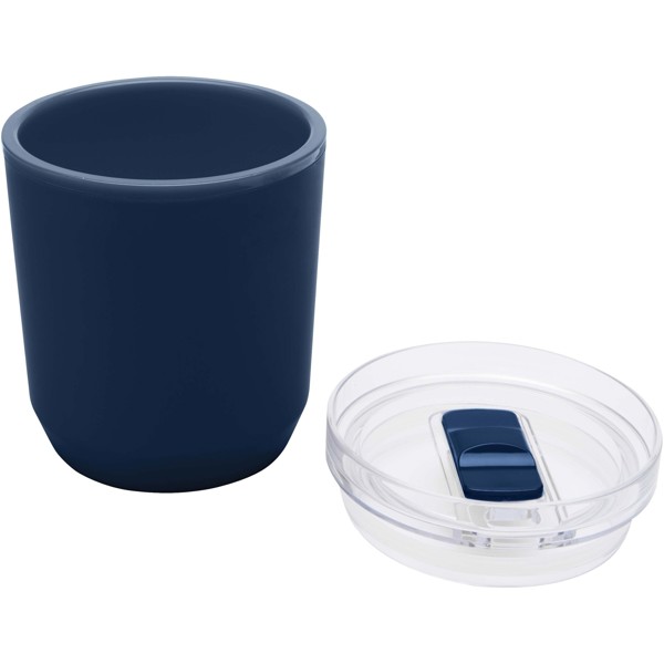 Gobelet Hudson double paroi en plastique recyclé de 180 ml - Marine