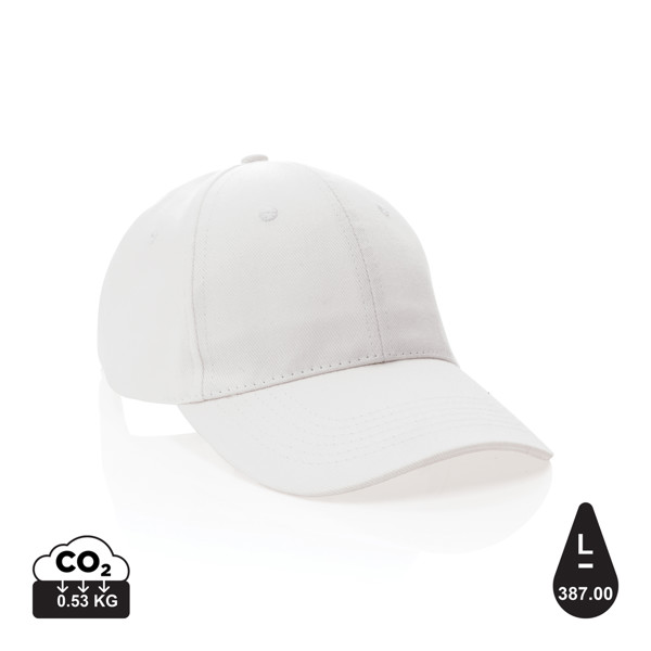 Impact 6 Panel Kappe aus 280gr rCotton mit AWARE™ Tracer - Weiß