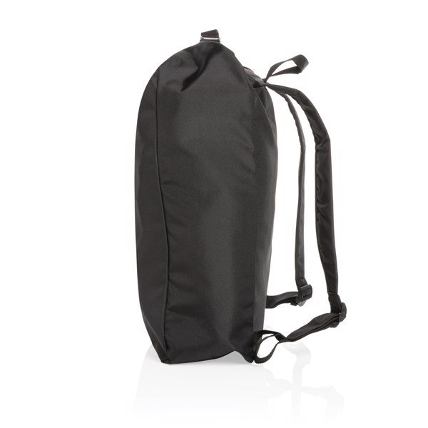 Impact AWARE™ RPET lightweight rolltop backpack - Black